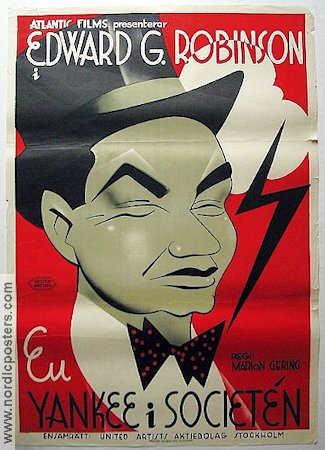 En Yankee i societen 1937 poster Edward G Robinson Eric Rohman art