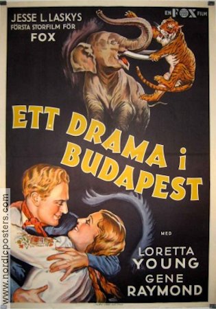 Ett drama i Budapest 1933 poster Loretta Young Gene Raymond