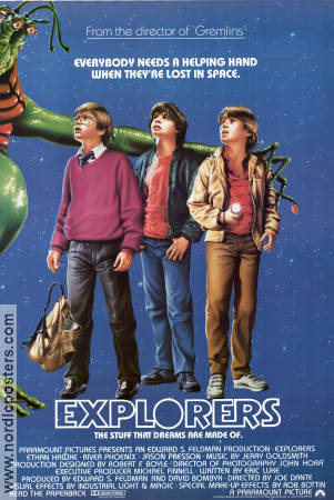 Explorers 1985 poster Ethan Hawke River Phoenix Bobby Fite Joe Dante