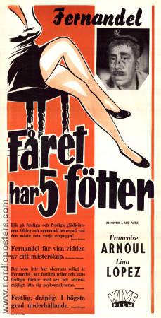 Fåret har 5 fötter 1955 poster Fernandel Francoise Arnoul Henri Verneuil