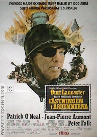 Fästningen i Ardennerna 1969 poster Burt Lancaster Krig