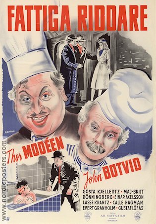 Fattiga riddare 1944 poster Thor Modéen John Botvid