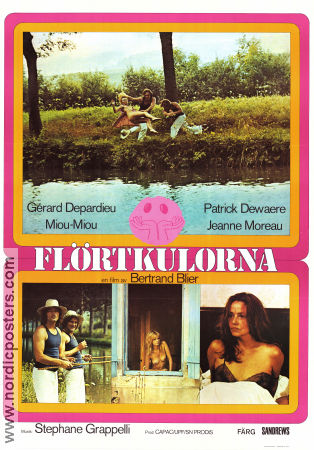 Flörtkulorna 1974 poster Gerard Depardieu Jeanne Moreau Brigitte Fossey Bertrand Blier