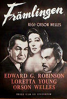 Främlingen 1946 poster Edward G Robinson Loretta Young Orson Welles