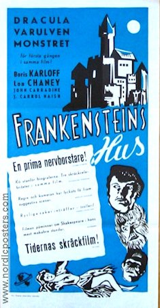 Frankensteins hus 1944 poster Boris Karloff Lon Chaney Jr J Carrol Naish Hitta mer: Frankenstein