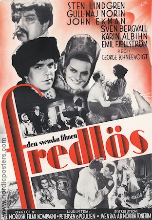 Fredlös 1935 poster Sten Lindgren
