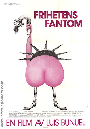 Frihetens fantom 1974 poster Michael Lonsdale Luis Bunuel Konstaffischer