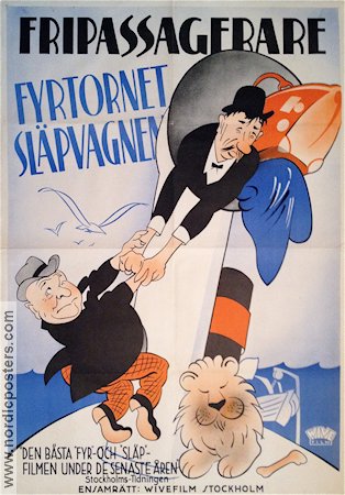 Fripassagerare 1937 poster Fyrtornet och Släpvagnen Fy og Bi Danmark