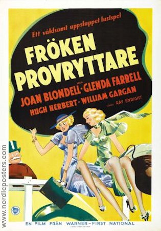 Fröken provryttare 1935 poster Joan Blondell Glenda Farrell
