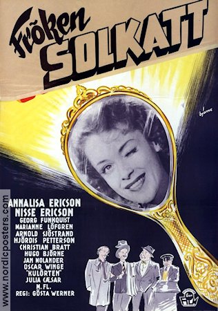 Fröken Solkatt 1948 poster Annalisa Ericson Nisse Ericson
