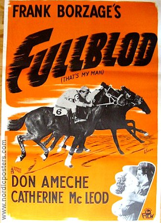 Fullblod 1968 poster Don Ameche Hästar