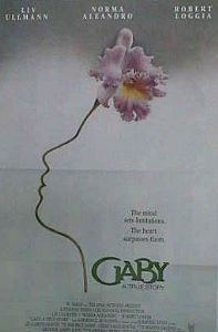 Gaby 1987 poster Liv Ullmann Robert Loggia Blommor och växter