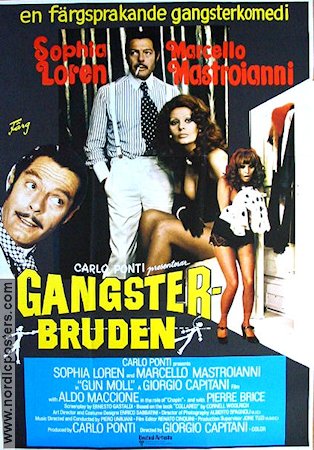 Gangsterbruden 1976 poster Sophia Loren Marcello Mastroianni Maffia