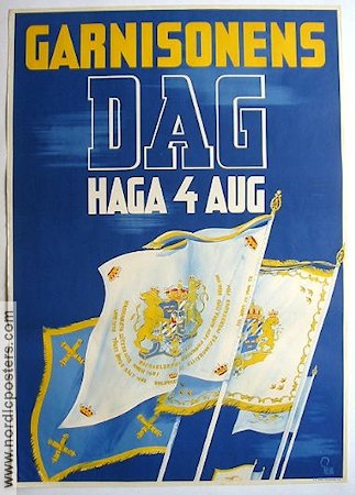 Garnisonens Dag Haga 4 augusti 1943 affisch Sven Åberg Politik
