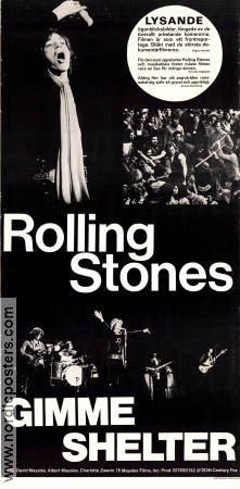 Gimme Shelter 1970 poster Rolling Stones David Maysles Rock och pop Dokumentärer