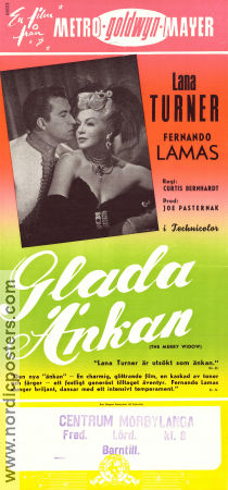 Glada änkan 1952 poster Lana Turner Fernando Lamas Una Merkel Curtis Bernhardt Musikaler