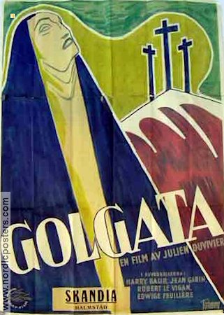 Golgata 1936 poster Harry Baur Jean Gabin Art Deco