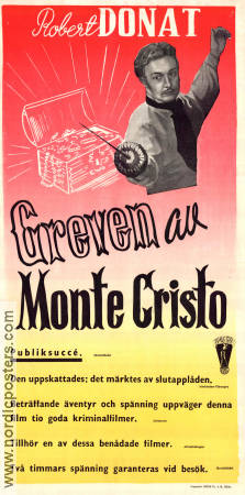 Greven av Monte Cristo 1934 poster Robert Donat Text: Alexander Dumas