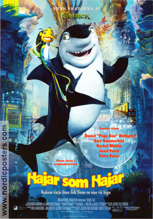 Hajar som hajar 2004 poster Will Smith Bibo Bergeron Animerat Fiskar och hajar