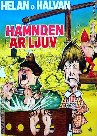 Hämnden är ljuv 1967 poster Laurel and Hardy Helan och Halvan