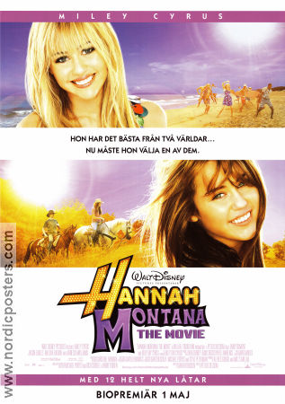 Hannah Montana the Movie 2009 poster Miley Cyrus Emily Osment Billy Ray Cyrus Peter Chelsom Från TV