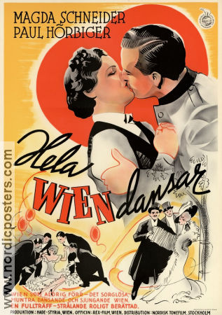 Hela Wien dansar 1936 poster Adele Sandrock Magda Schneider Paul Hörbiger EW Emo