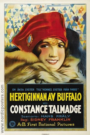 Hertiginnan av Buffalo 1926 poster Constance Talmadge