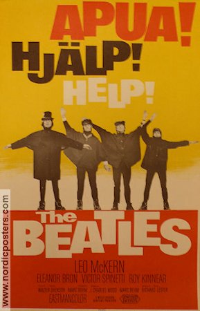 Hjälp 1965 poster Beatles Richard Lester Affischen från: Finland Rock och pop