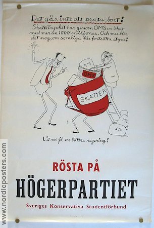Rösta på Högerpartiet 1960 affisch Hitta mer: Högerpartiet