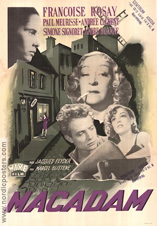 Hotellvärdinnan 1947 poster Francoise Rosay Simone Signoret Rökning