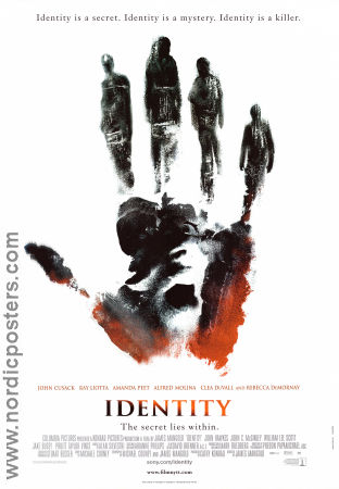 Identity 2003 poster John Cusack Ray Liotta Amanda Peet James Mangold