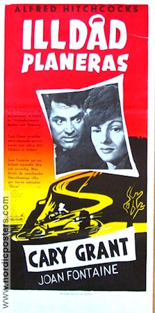 Illdåd planeras 1941 poster Cary Grant Alfred Hitchcock