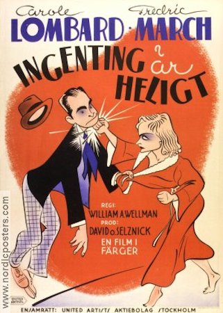 Ingenting är heligt 1937 poster Carole Lombard Fredric March