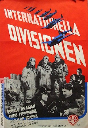 Internationella divisionen 1942 poster Ronald Reagan Krig Flyg