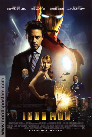 Iron Man 2008 poster Robert Downey Jr Gwyneth Paltrow Terrence Howard Jon Favreau Hitta mer: Marvel Från serier
