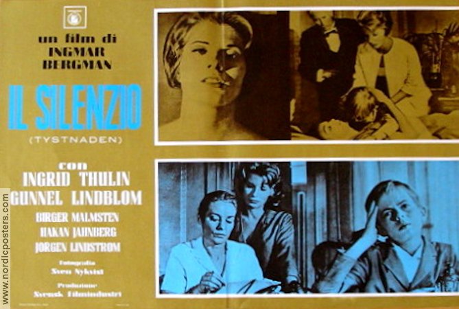 Tystnaden 1964 poster Ingrid Thulin Gunnel Lindblom Ingmar Bergman