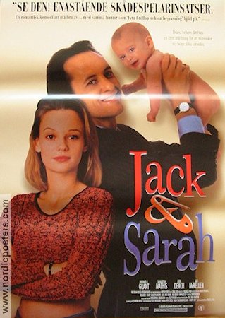Jack and Sarah 1995 poster Richard E Grant Samantha Mathis Judi Dench Tim Sullivan