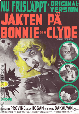 Jakten på Bonnie och Clyde 1958 poster Dorothy Provine Jack Hogan Richard Bakalyan William Witney Film Noir
