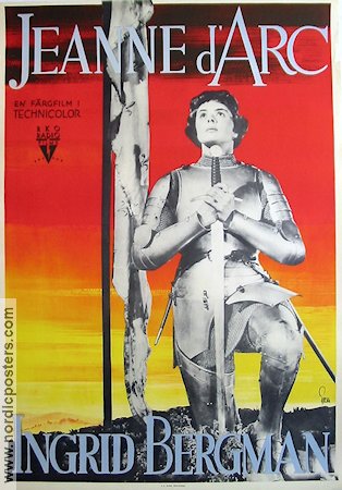 Jeanne d´Arc 1949 poster Ingrid Bergman Victor Fleming