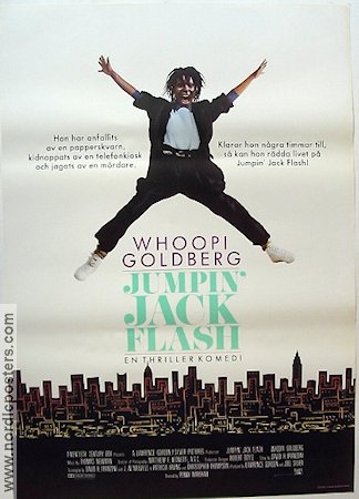 Jumpin´ Jack Flash 1986 poster Whoopi Goldberg Stephen Collins John Wood Penny Marshall
