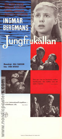 Jungfrukällan 1959 poster Birgitta Valberg Gunnel Lindblom Max von Sydow Ingmar Bergman