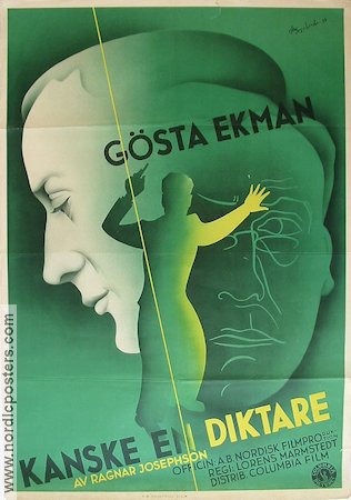 Kanske en diktare 1933 poster Gösta Ekman Affischkonstnär: Olle Svanlund Art Deco