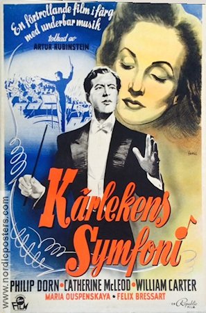 Kärlekens symfoni 1947 poster Philip Dorn Catherine McLeod