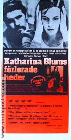 Katharina Blums förlorade heder 1975 poster Angela Winkler Volker Schlöndorff Text: Heinrich Böll