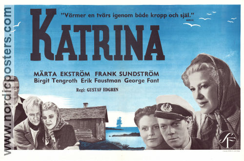 Katrina 1943 poster Märta Ekström Frank Sundström Hampe Faustman Gustaf Edgren Skärgård