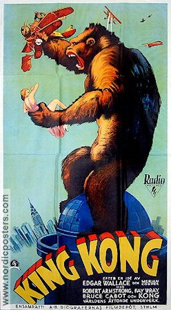 King Kong 1933 poster Bruce Cabot Fay Wray Robert Armstrong Merian C Cooper
