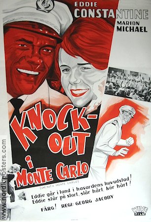 Knock-out i Monte Carlo 1961 poster Eddie Constantine