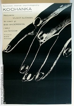 Kochanka 1965 poster Vilgot Sjöman Max von Sydow Affischen från: Poland