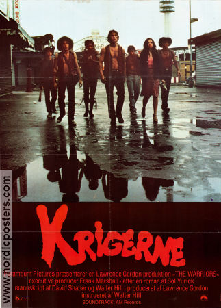 Krigerne 1979 poster Michael Beck James Remar Dorsey Wright Walter Hill Kultfilmer Gäng
