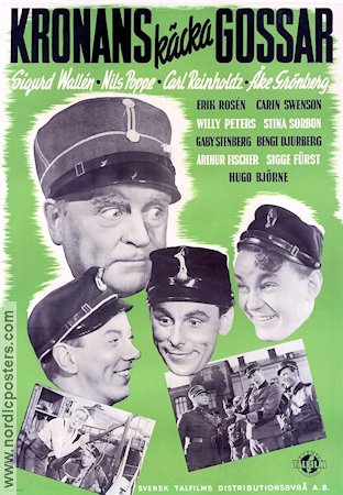 Kronans käcka gossar 1940 poster Nils Poppe Sigurd Wallén Carl Reinholdz